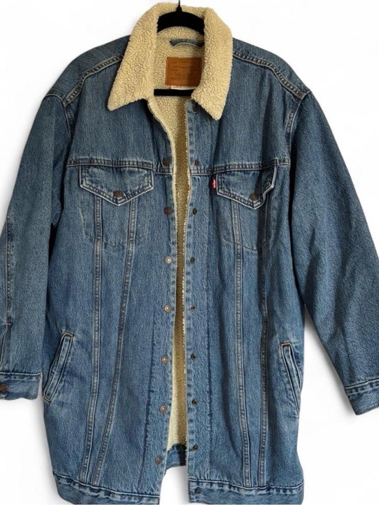 Levi's Jackets & Blazers - Levi's Premium Lengthened Sherpa Lined Denim Trucker Jacket